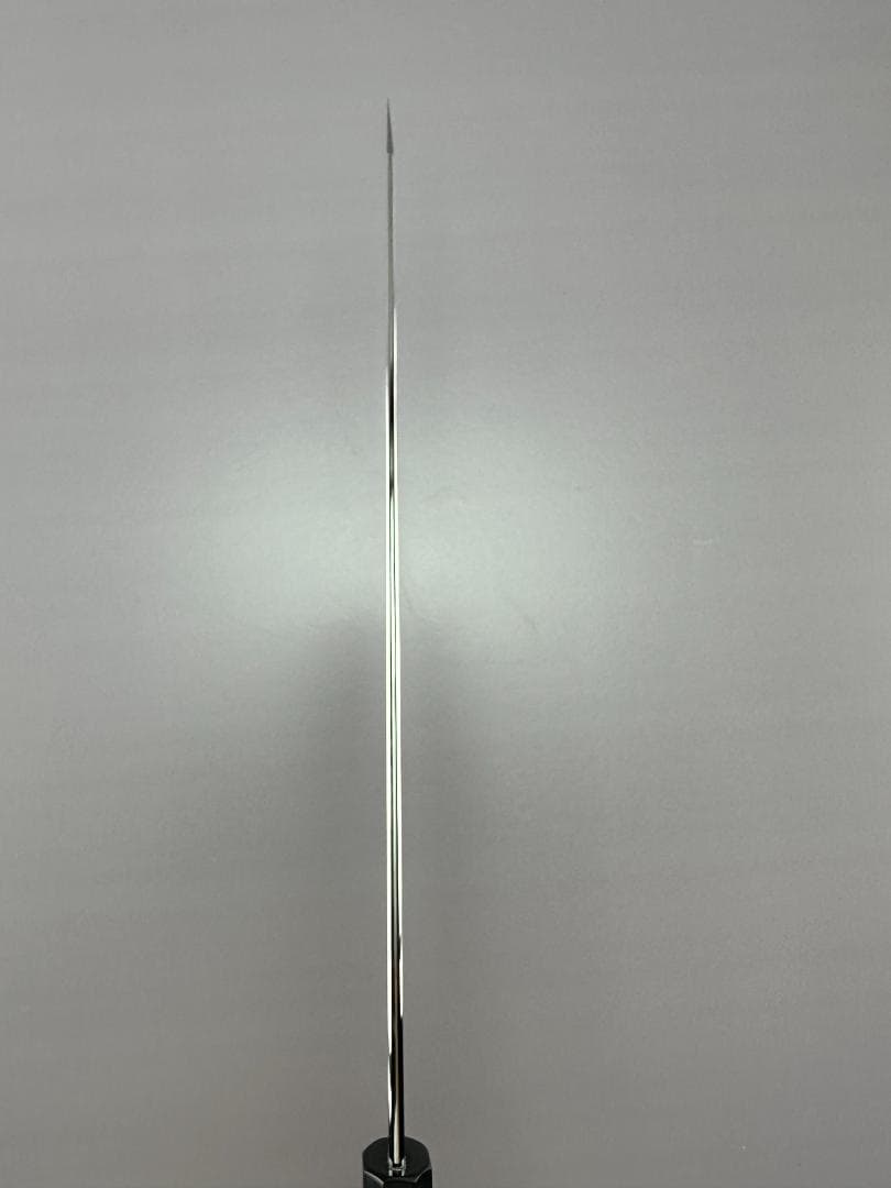 5632 完全ウルトラ鏡面 尺一 切付牛刀 スネークウッド黒水牛角二本銀巻