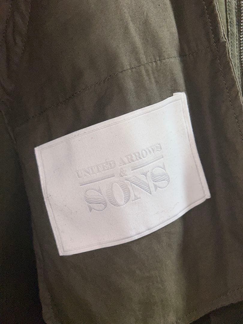 UNITED ARROWS & SONS オリーブグリーン モッズコート
