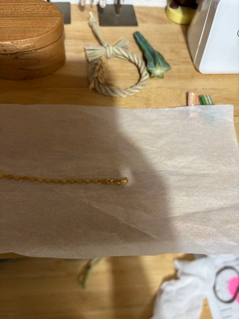 【最終価格】MHTスモールハートブレスレットゴールドパイエット