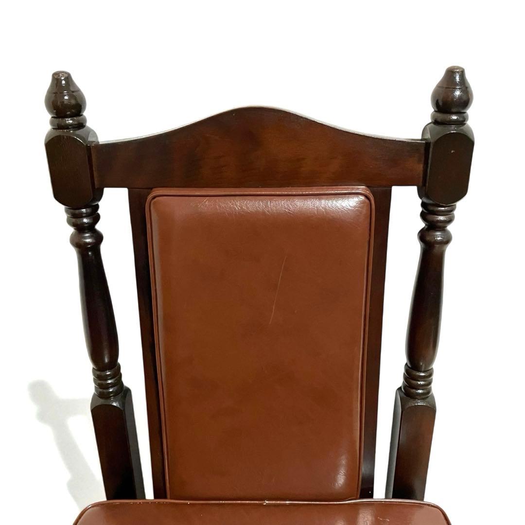 【最終値下げ】アンティーク調 ダイニングチェア ロクロ脚 2脚セット 西洋風　①