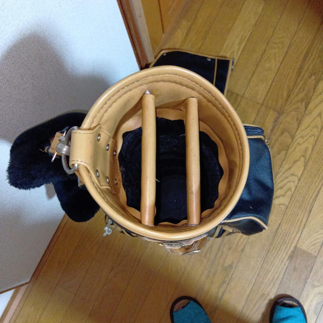 キャディバッグ　革製　ゴルフ