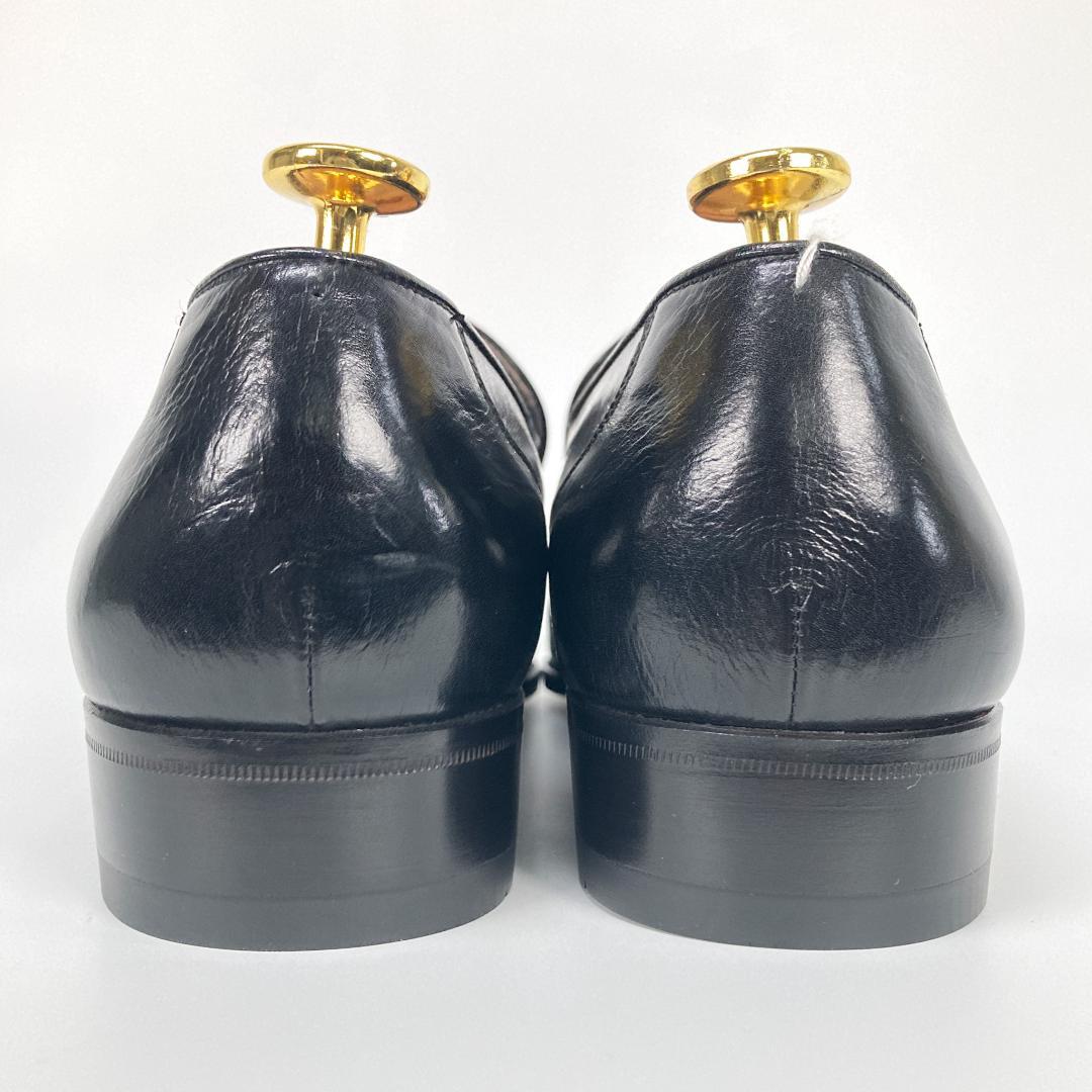 未使用・箱付　クリスチャンディオール　ロゴレザーローファー　本革　黒　38