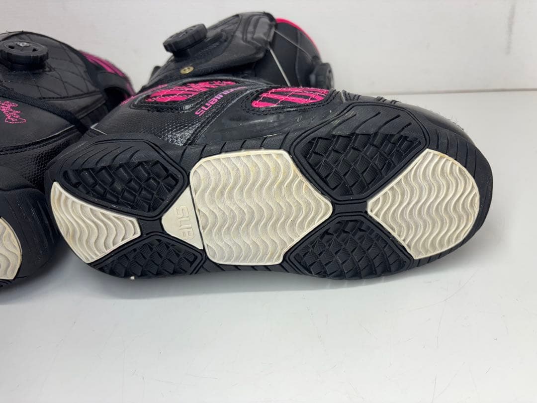 SUB スノーボードブーツ ダブルBOA ブラック ピンク ゼブラ 23.5cm