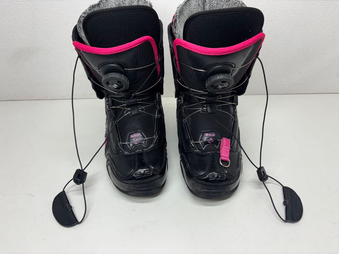 SUB スノーボードブーツ ダブルBOA ブラック ピンク ゼブラ 23.5cm