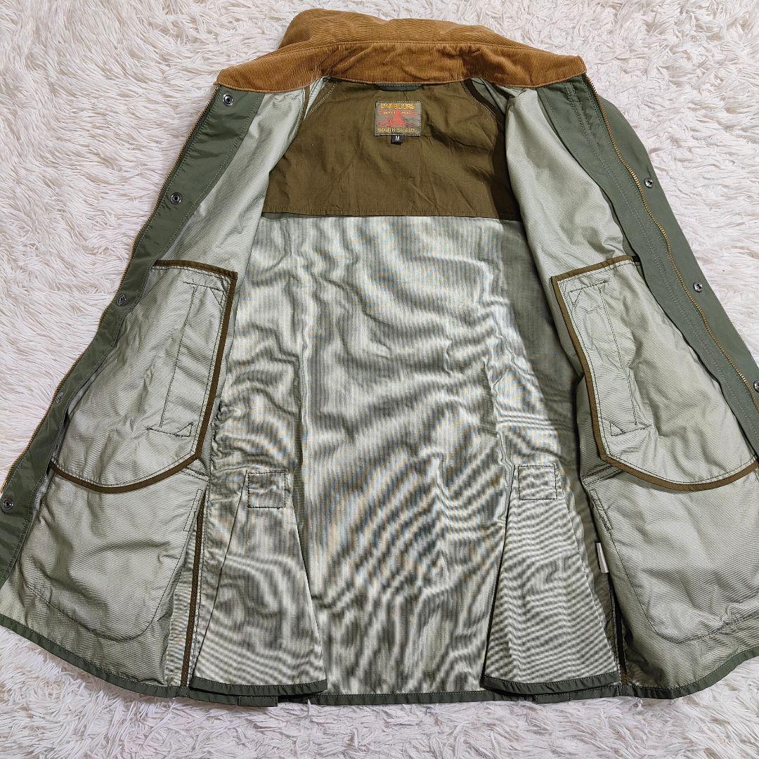 バブアーサウスシールド ビューフォート ナイロンコート 襟コーデュロイ