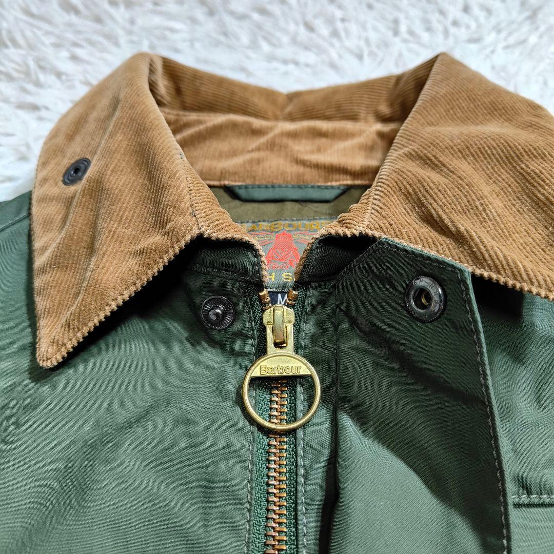 バブアーサウスシールド ビューフォート ナイロンコート 襟コーデュロイ