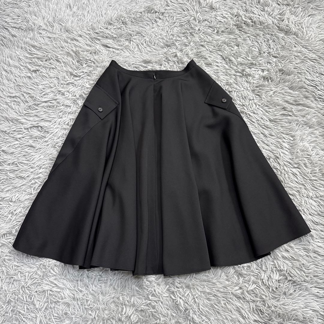 美品✨フォクシー フレアスカート レディサーキュラー 膝丈 2019年 ブラック