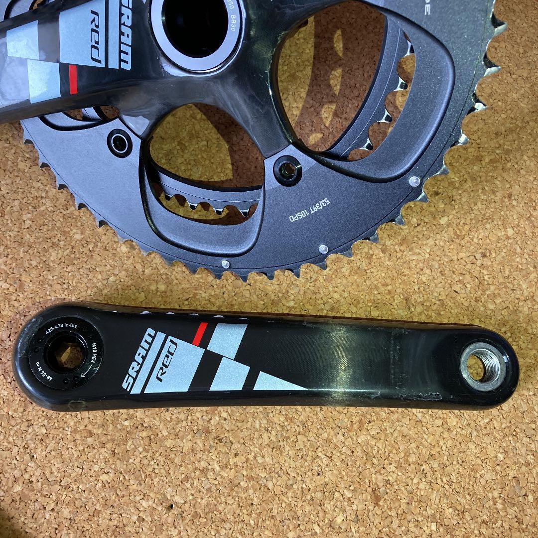 スラムレッド　クランクセット　ブラックエディション限定品53/39.172.5