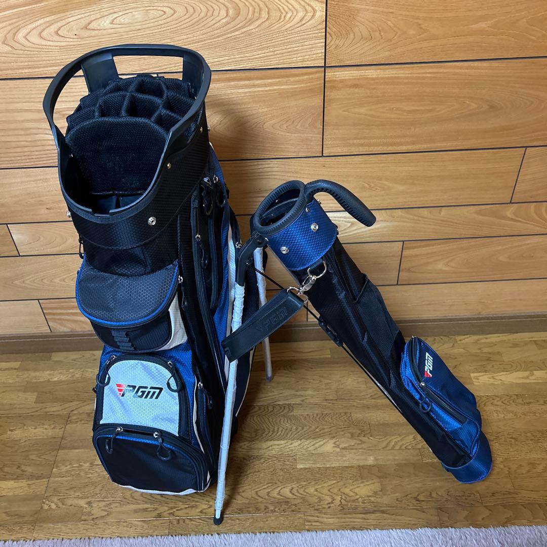 PGM スタンド式ゴルフバッグ 青黒｜PGM スタンド式ゴルフバッグ 青黒