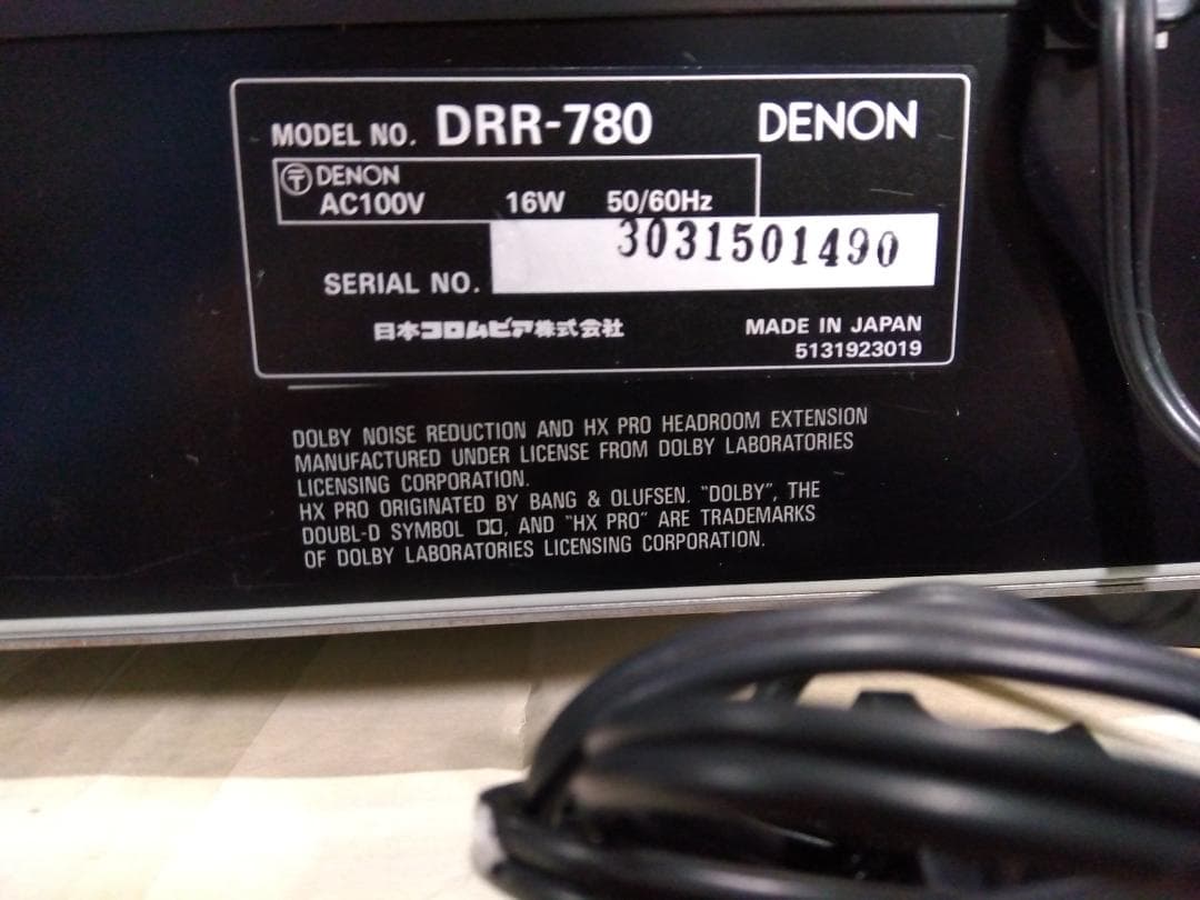 DENON DRR-780 ステレオカセットデッキ