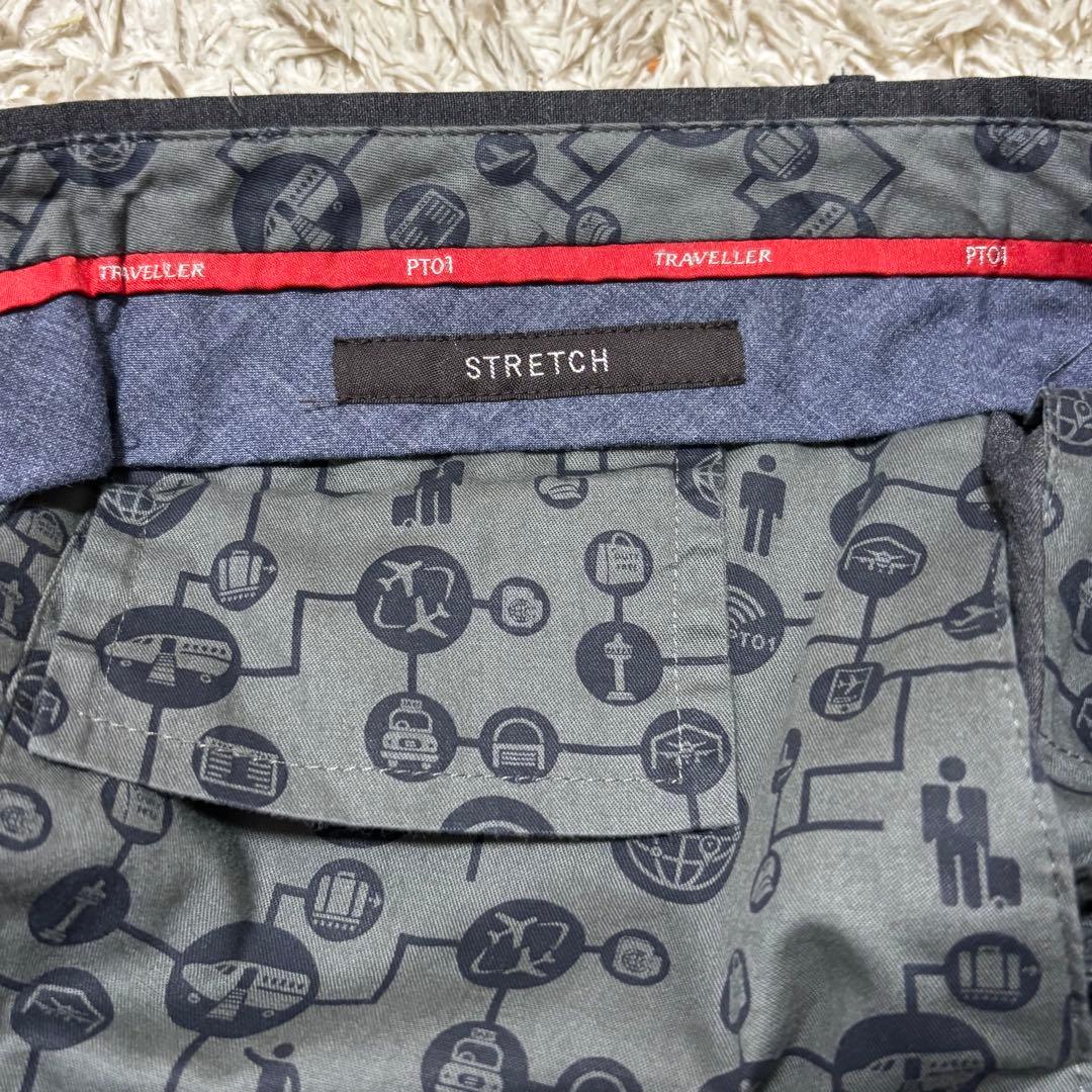 【美品】PT01 ノープリーツストレッチサマーウールスラックス EVOFIT50