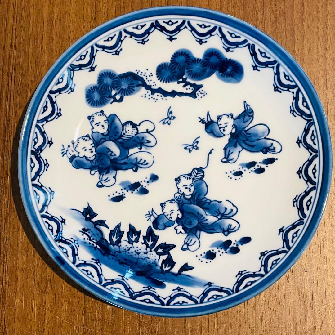 美品】有田焼 鍋島華山 唐子絵柄 小皿5枚 昭和レトロ 和食器 - メルカリ