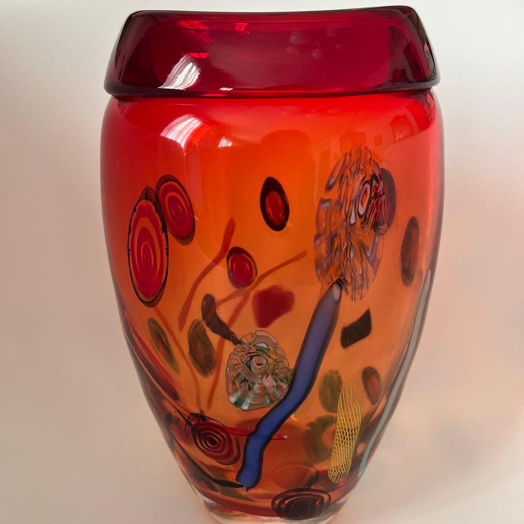 イタリア ムラノ トレーディング ベース 花器 オブジェ 元箱入