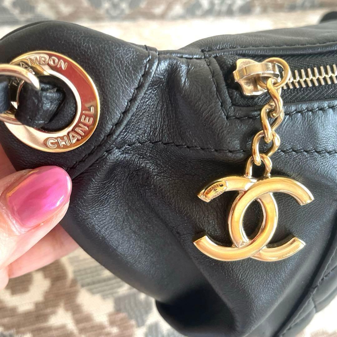 CHANEL ブラック キルティング ボディバッグの通販はau PAY マーケット