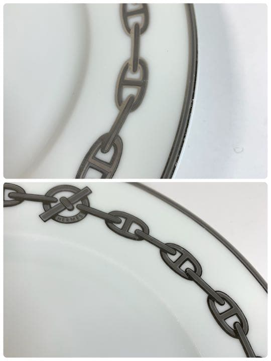 エルメス シェーヌダンクル 丸皿2枚&スクエアプレート1枚セット