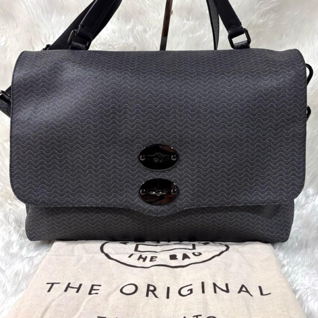 美品✨ザネラート ポスティーナ ショルダーバッグ 黒 ブラック