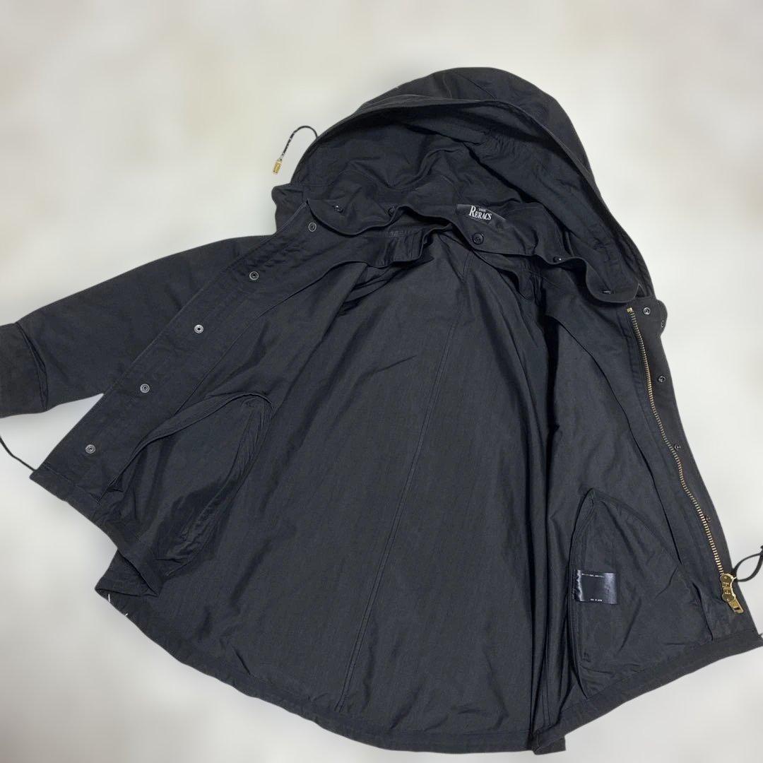 ザリラクスthe reracsワイヤー入りフードジャケット　ブラックサイズ40