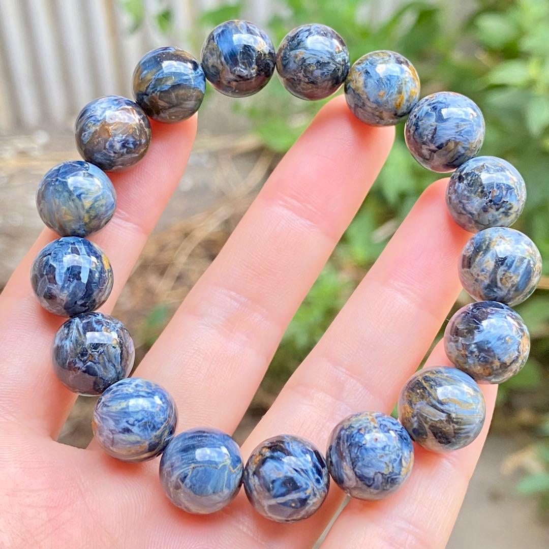 ブルー デニム ピーターサイト 天然石 パワーストーン ブレスレット