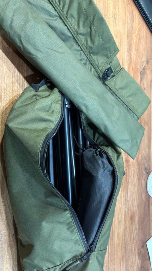 【美品】WAQ 2WAY フォールディングコット オリーブ キャンプコット