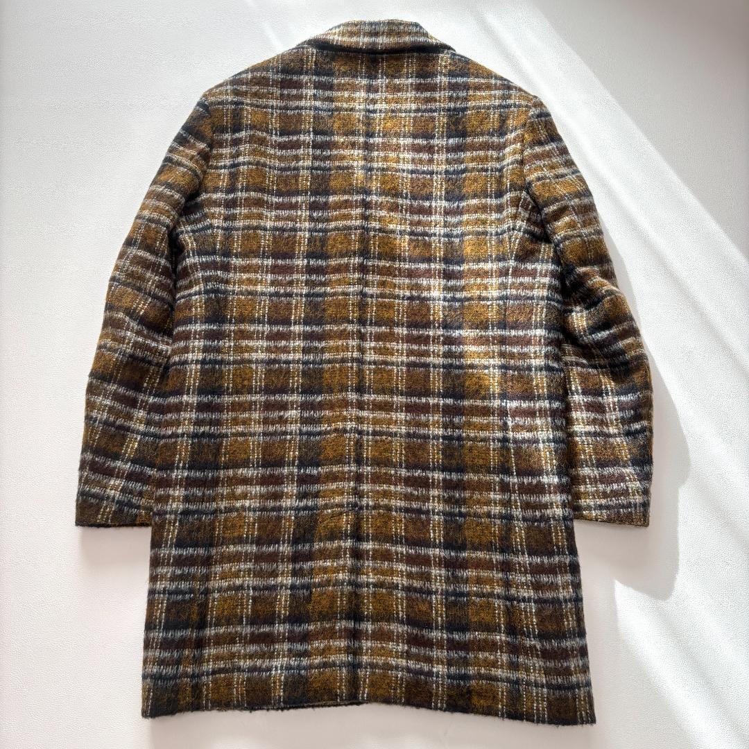 【新品】 ZARA チェスターコート キルティング アルパカ L相当 チェック柄