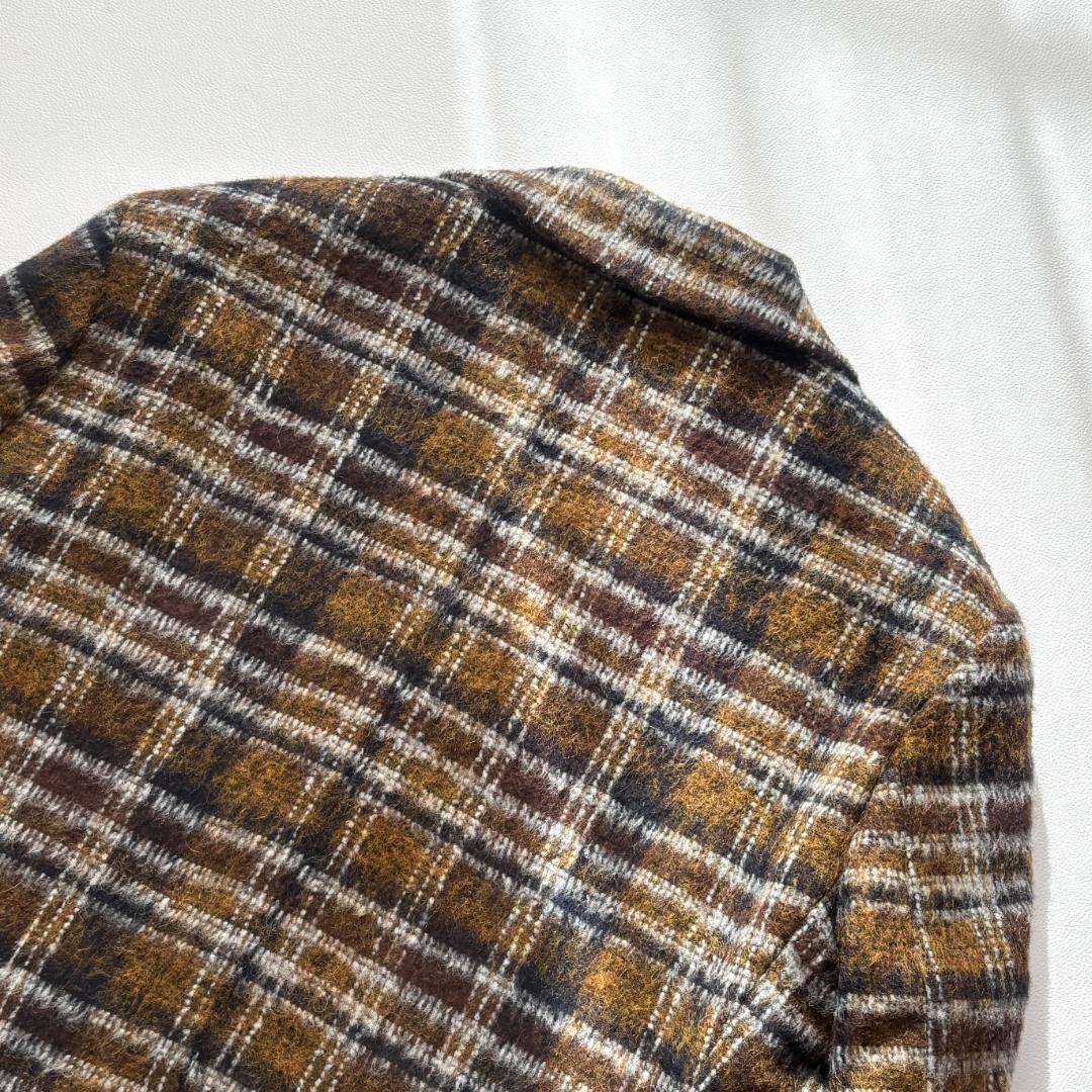 【新品】 ZARA チェスターコート キルティング アルパカ L相当 チェック柄