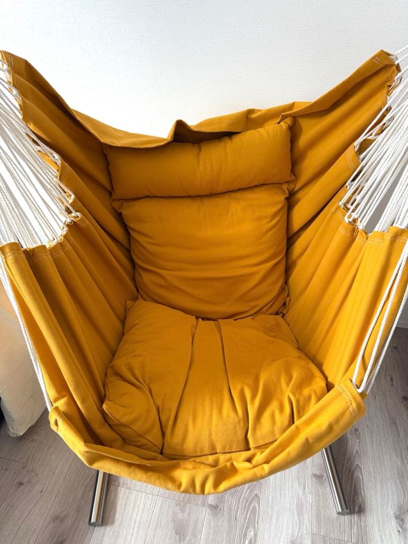 コンフォルタ 自立式ハンモック（ファブリック）黄色