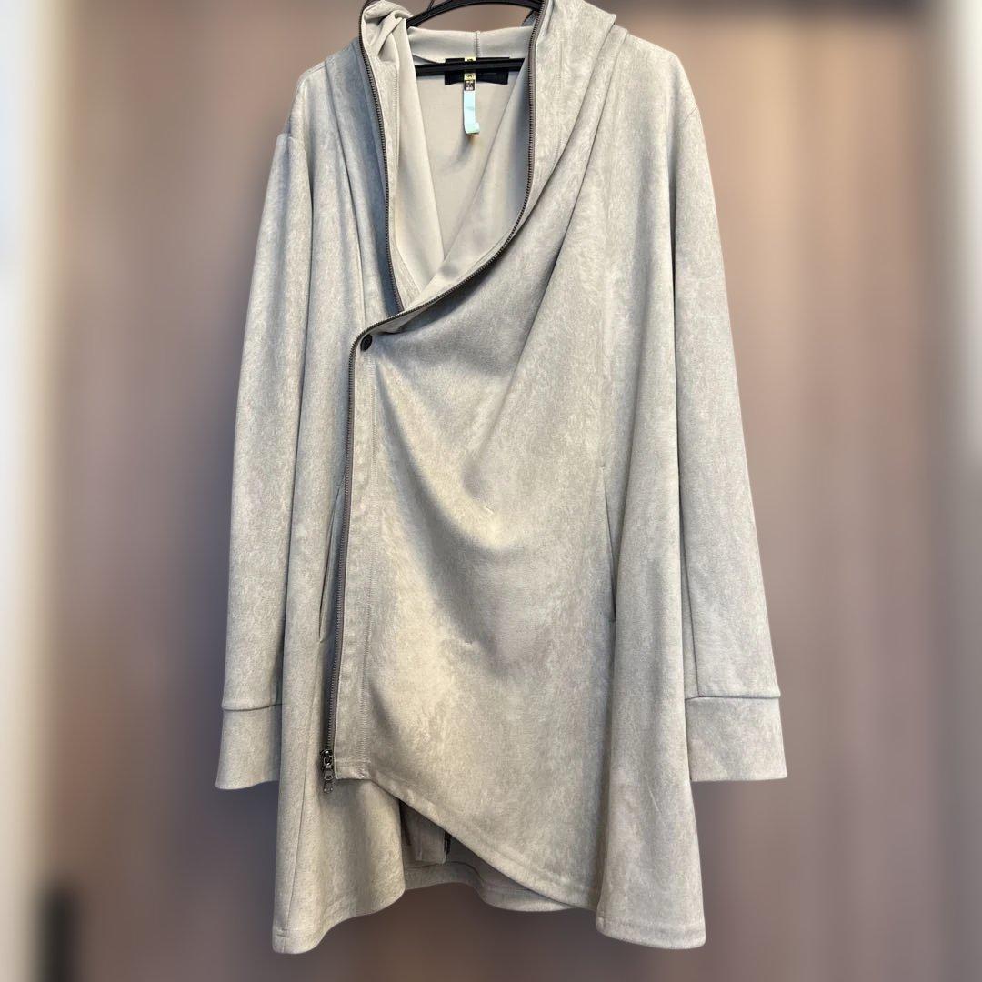 美品】トルネードマートネオプレーンドレープロングパーカー フード