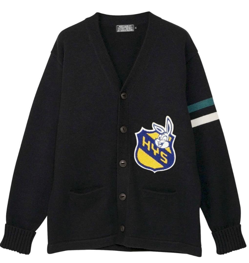 ヒス カーディガン RABBIT HEAD ワッペンレタード - トップス最新