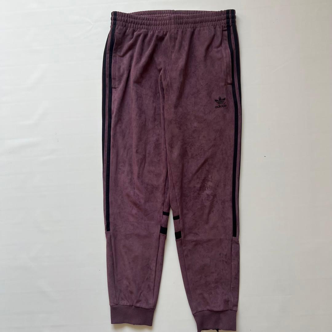 adidas アディダス セットアップ パープル 紫 スエード ベロア メンズ