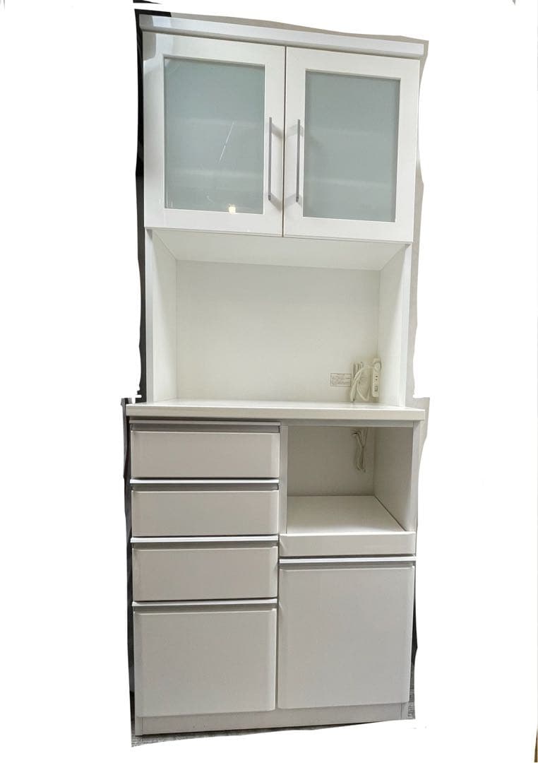 ニトリ 食器棚 幅80 クリスナ 80KB-WH