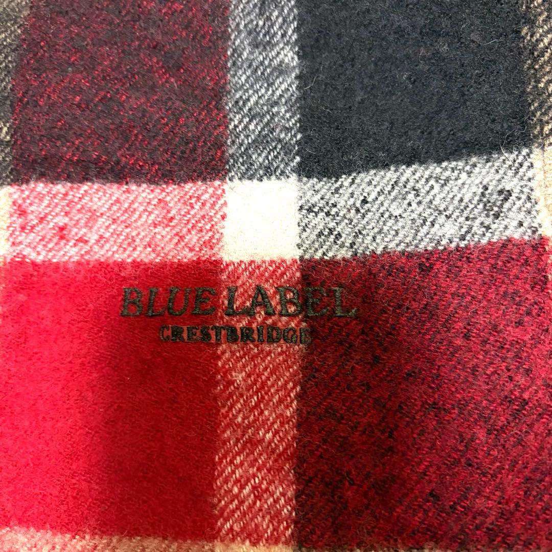 ブルーレーベルクレストブリッジ　ポンチョ　大判ストール