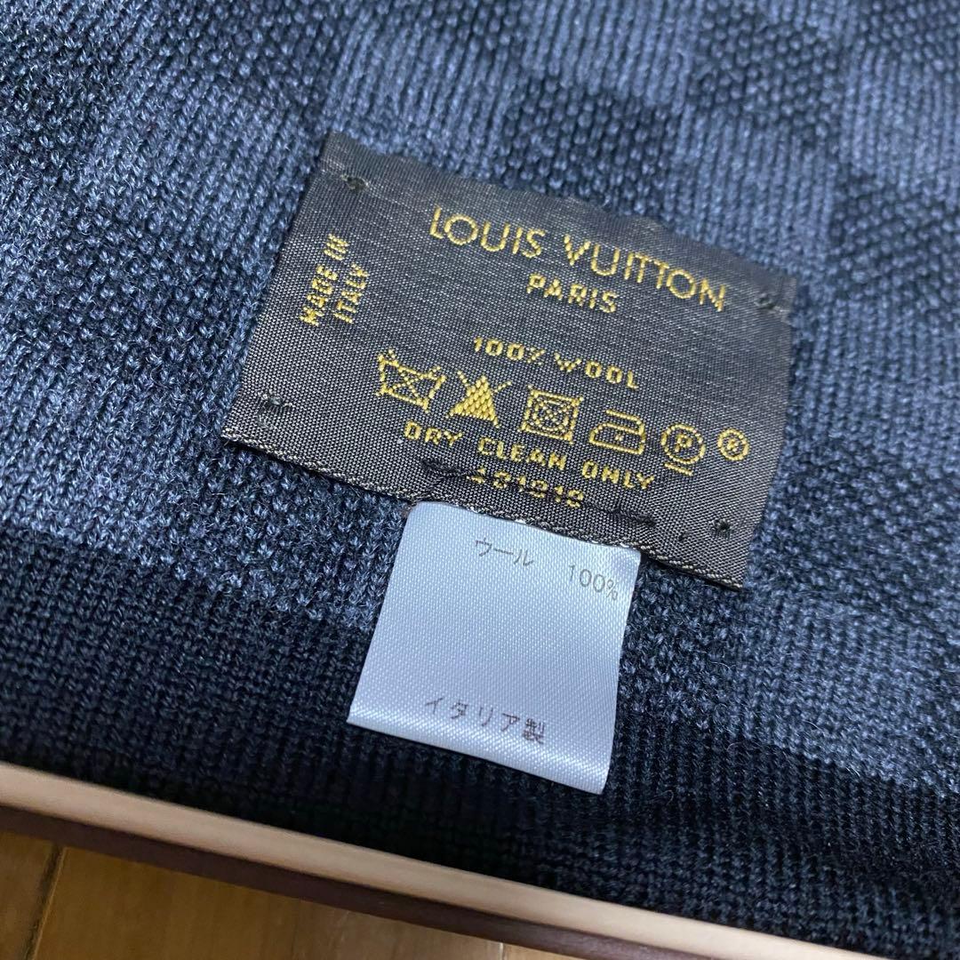 新品箱紙袋付❗️LVロゴマフラー✨ヴィトンマフラー❗️ヴィトン　マフラー　ダミエ