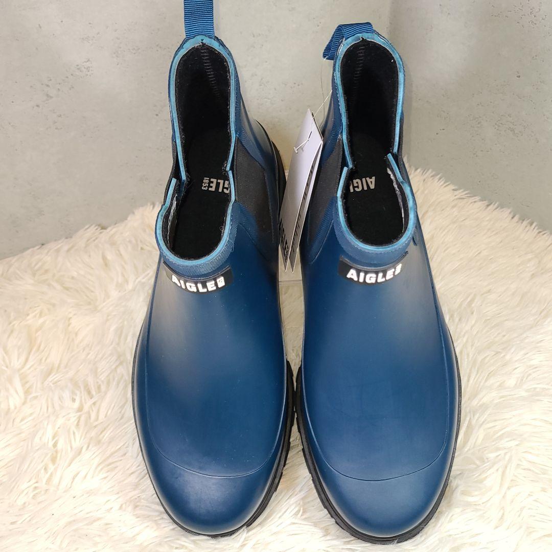 【AIGLE】M2 Storm Blue　サイドゴアレインブーツ　長靴　ネイビー