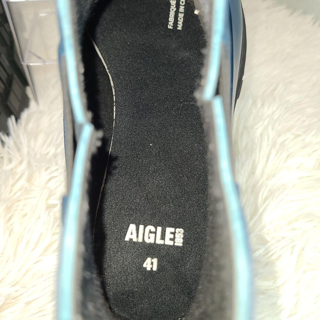 【AIGLE】M2 Storm Blue　サイドゴアレインブーツ　長靴　ネイビー