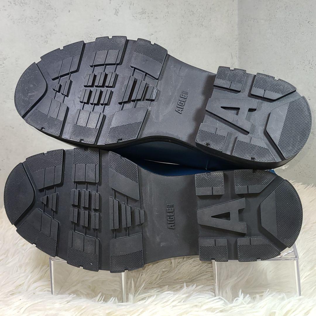 【AIGLE】M2 Storm Blue　サイドゴアレインブーツ　長靴　ネイビー