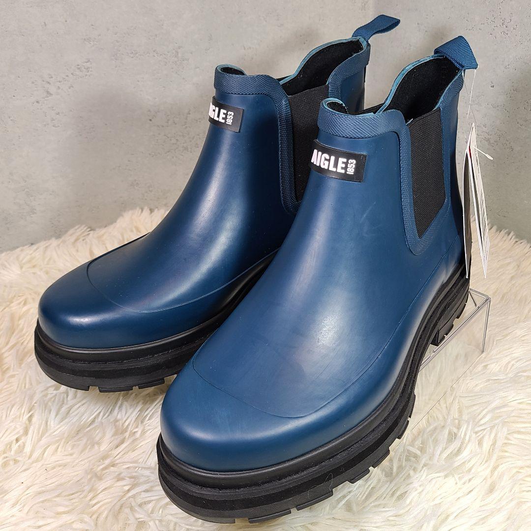 【AIGLE】M2 Storm Blue　サイドゴアレインブーツ　長靴　ネイビー