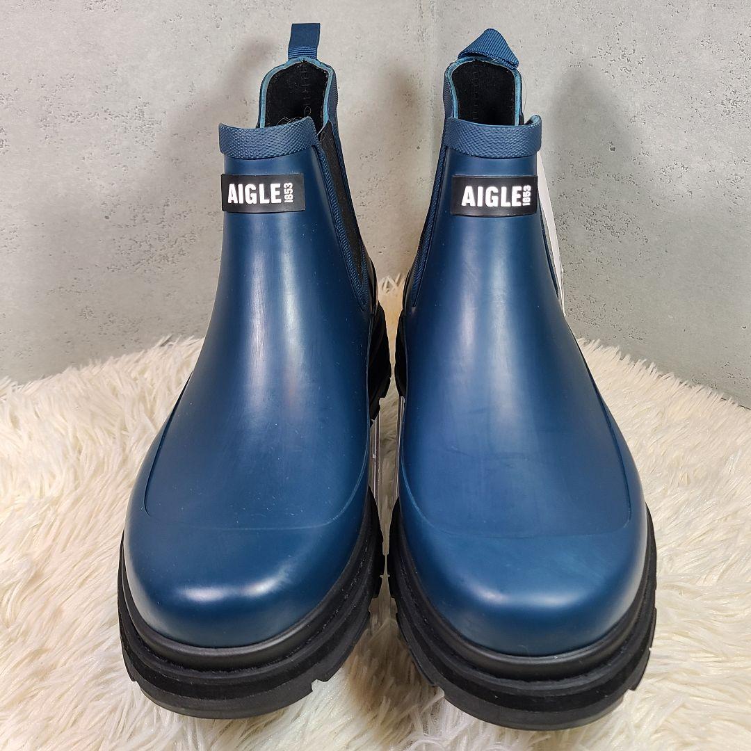 【AIGLE】M2 Storm Blue　サイドゴアレインブーツ　長靴　ネイビー