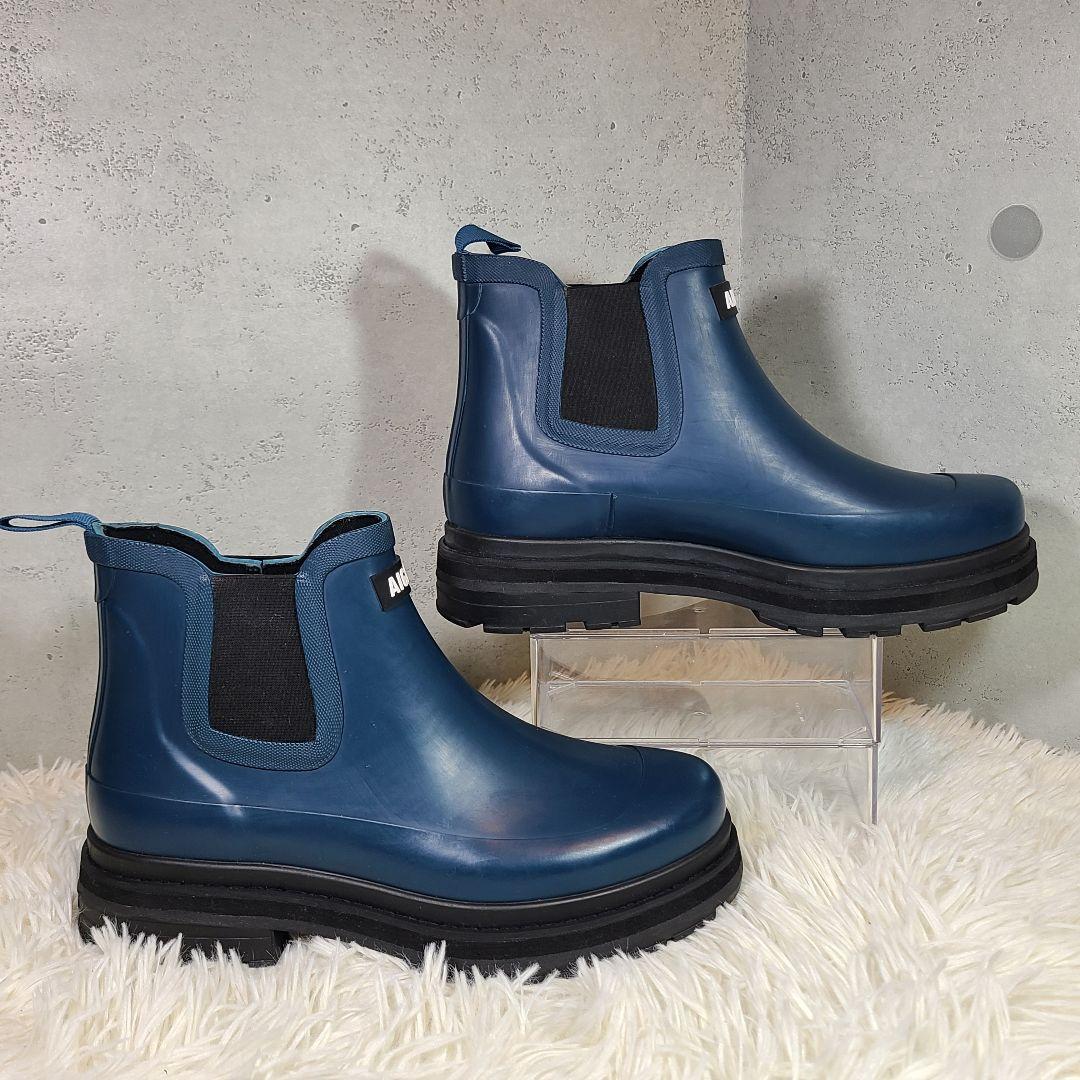 【AIGLE】M2 Storm Blue　サイドゴアレインブーツ　長靴　ネイビー
