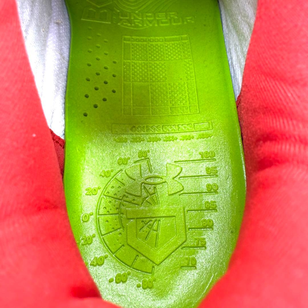 【新品】アンダーアーマー UA 野球 スパイクシューズ メンズ 赤 28.5cm