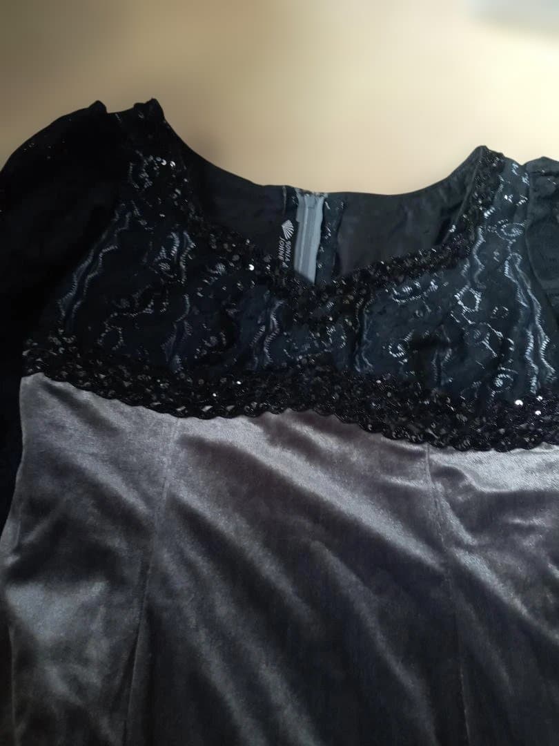 SONIA JOHNES フラメンコドレス 黒と銀杜松