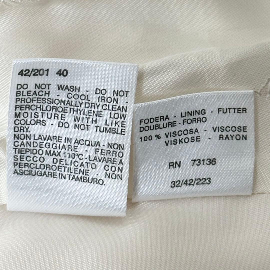 カシミヤ混❤️MaxMara 最高級ライン　ロングコート　ダブル　ホワイト　L