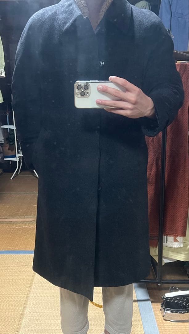 【極上品】イブサンローラン　ステンカラーコート　グレー　カシミヤ　S