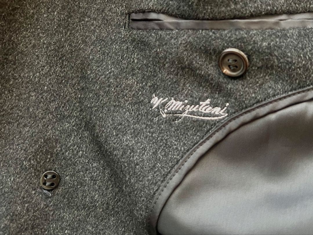 【極上品】イブサンローラン　ステンカラーコート　グレー　カシミヤ　S