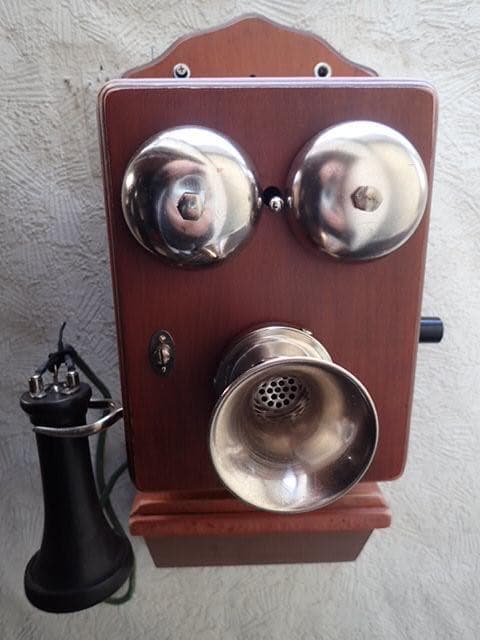 昭和レトロ デルビル磁石式壁掛電話機　ベル（電鈴）鳴ます　アンテーク・インテリア