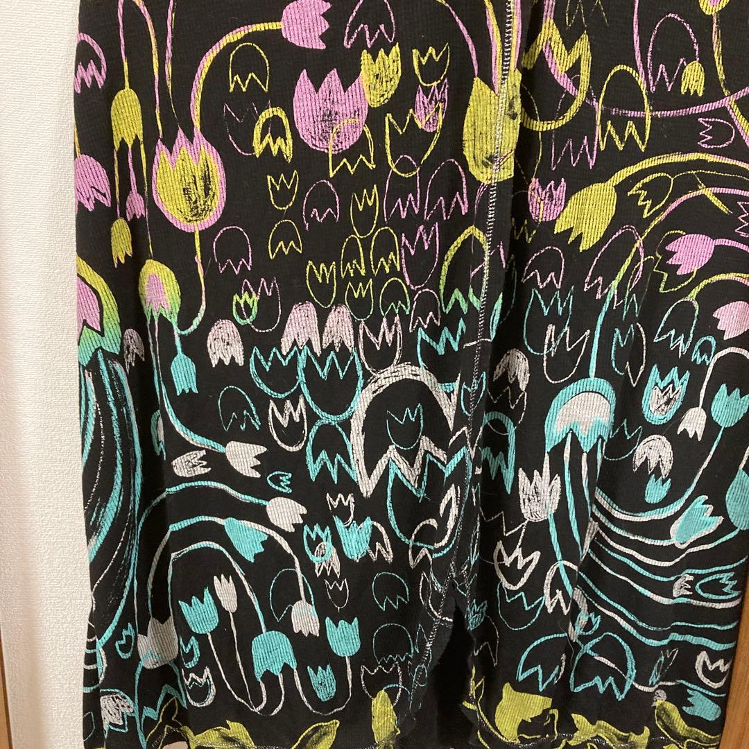 Juana de Arcoノースリーブ多色グラフィックワンピース