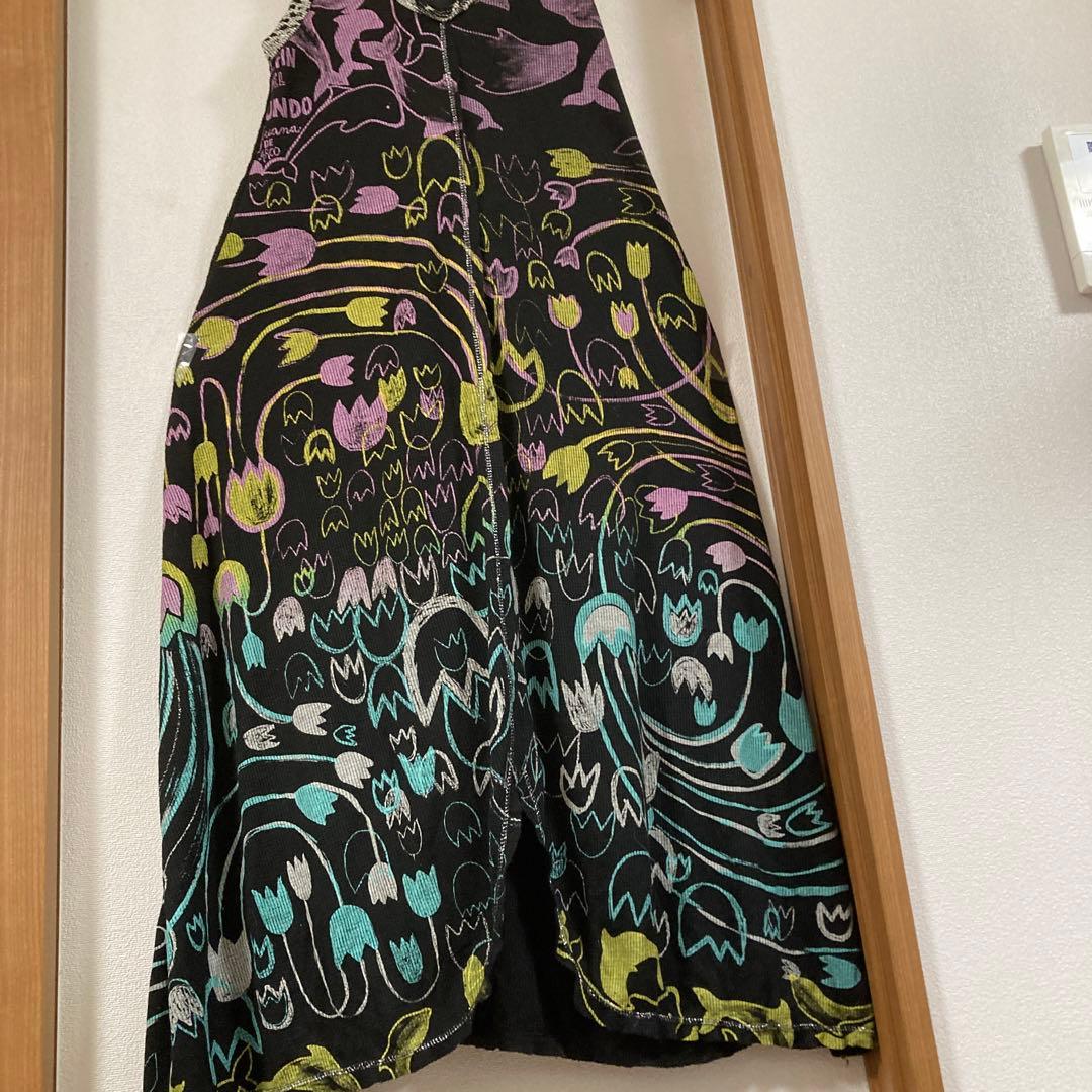 Juana de Arcoノースリーブ多色グラフィックワンピース