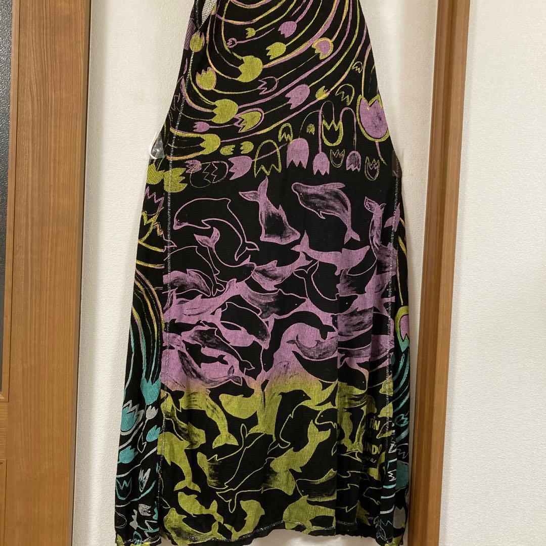 Juana de Arcoノースリーブ多色グラフィックワンピース