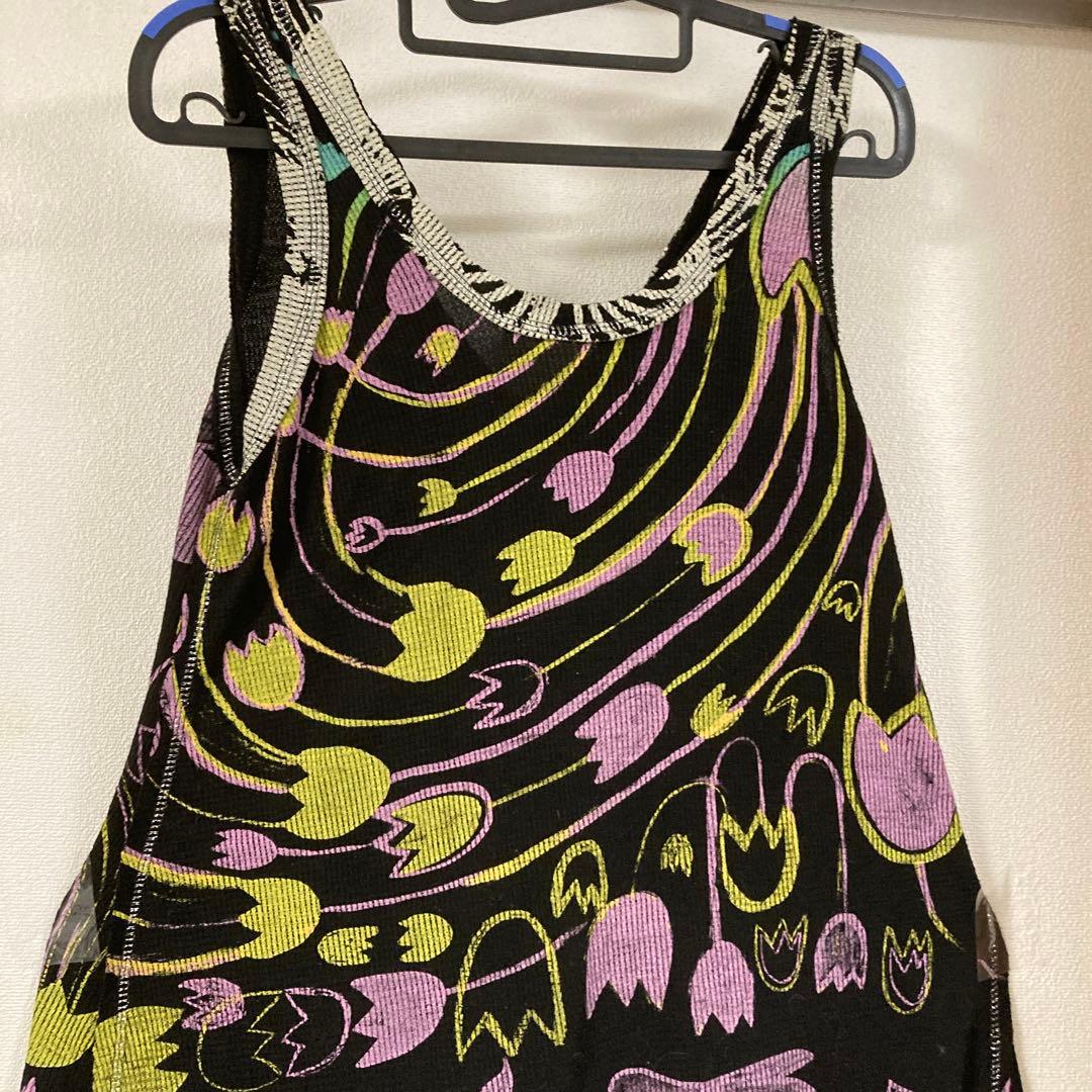 Juana de Arcoノースリーブ多色グラフィックワンピース