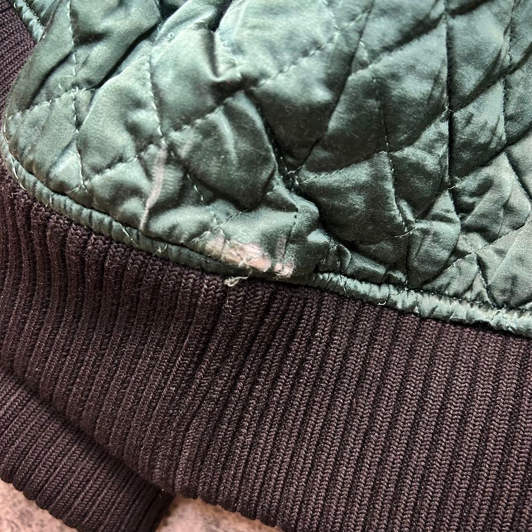 【最高峰】DRAWER 本革スタジャン　オールブラック　ウール/シルク混　38