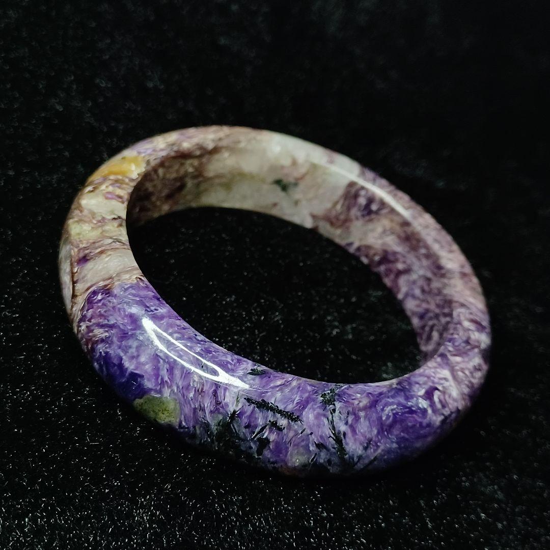 【うーる】極上チャロアイト＊バングル型＊　天然石ブレスレット